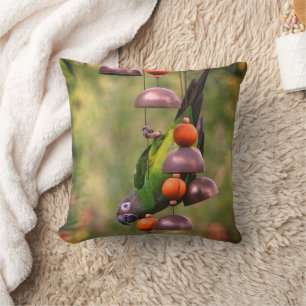 Dusky Headed Conure Parrot Upside Down  Cushion
