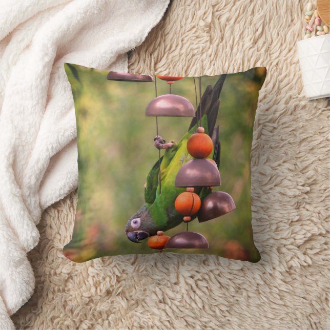 Dusky Headed Conure Parrot Upside Down  Cushion (Blanket)