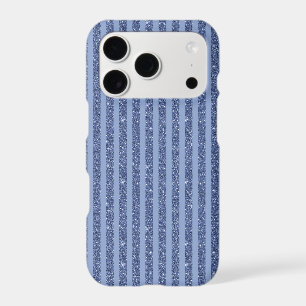 Dusky Indigo Glitter Style Horizontal Stripes