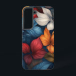 Dusky Lanterns Samsung Galaxy Case<br><div class="desc">Bold orange flowers glow like lanterns in a nighttime garden.</div>
