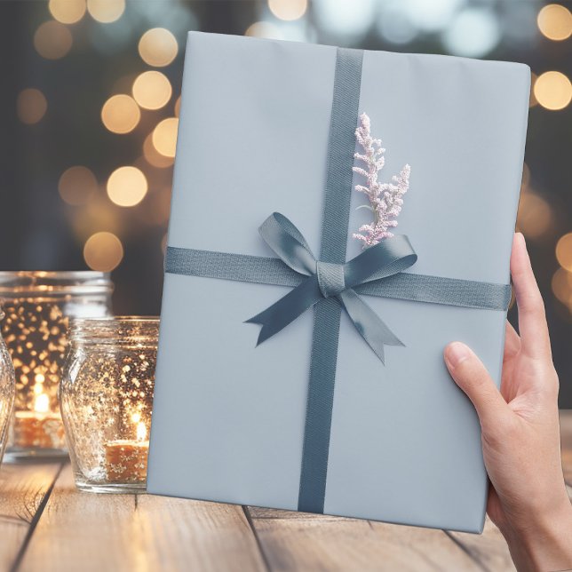 Dusky Light Winter Blue Wrapping Paper (Creator Uploaded)