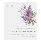 Dusky Lilac Watercolor Cottage Flora Bridal Shower