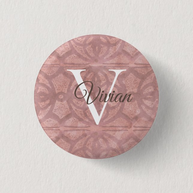 Dusky Pink 3 Cm Round Badge (Front)