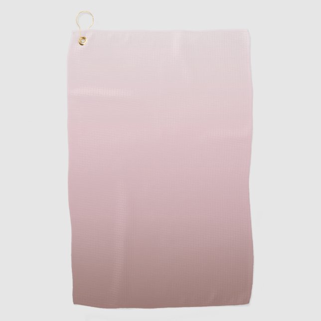Dusky Pink Gradient Minimal Design Golf Towel (Front)