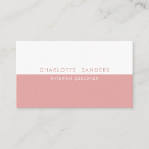 Dusky pink luxury minimal chic business card