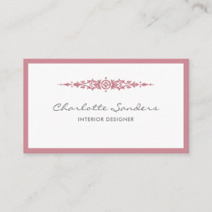 Dusky pink luxury minimal chic modern typography business card