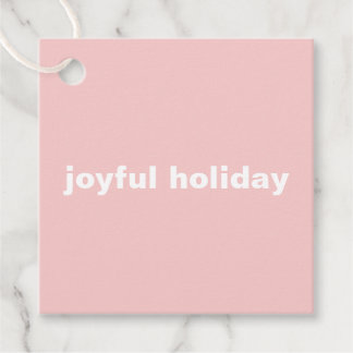 Dusky Pink Minimal Modern Christmas Favor Tag