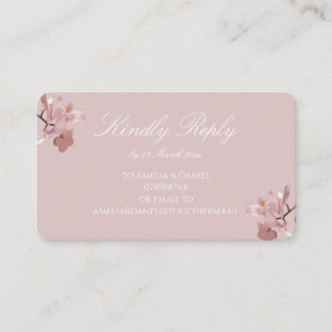 Dusky Pink Orchid RSVP Enclosure Card