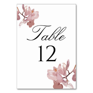 Dusky Pink Orchid Table Number