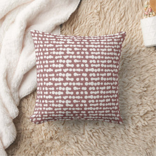 Dusky Pink Organic Dots Markmaking Pattern Cushion