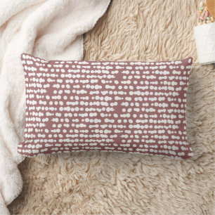 Dusky Pink Organic Dots Markmaking Pattern Lumbar Cushion