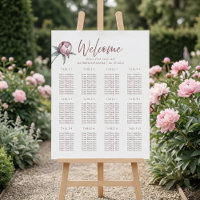 Dusky Pink Peony Find Your Seat Wedding