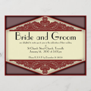 Dusky Pink Vintage, 5.5 x 7.5 wedding invite