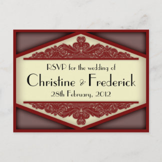 Dusky Pink Vintage, RSVP postcard