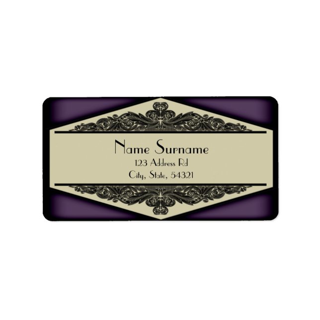 Dusky Purple Vintage, address labels (Front)