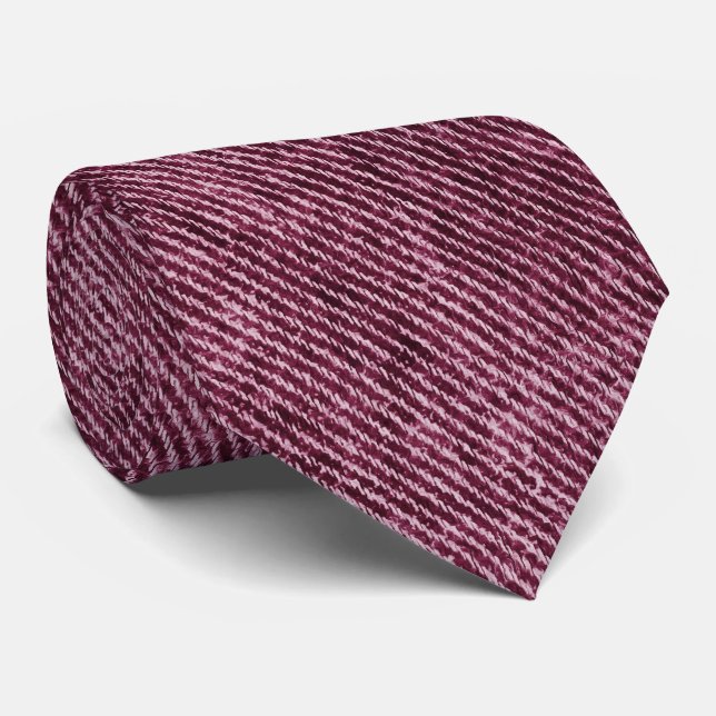 Dusky Rose Denim Pattern Tie (Rolled)