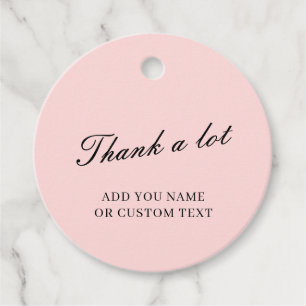 Dusky Rose Pink Thank You Design Favour Tags