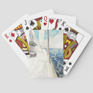 Dusky Sailboat Seascape Poker Cards – Artistic