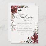 Dusky Warm Winter Festive Foliage Baby Shower Thank You Card<br><div class="desc">If you need any further customisation please feel free to message me on yellowfebstudio@gmail.com.</div>