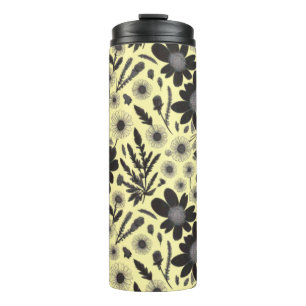 Dusky Wildflower Garden – Vintage Floral Pattern Thermal Tumbler