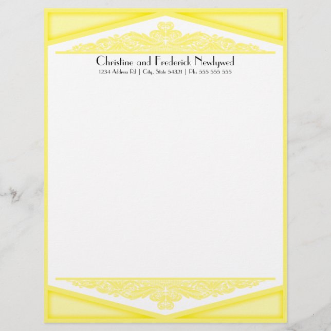 Dusky Yellow Vintage, letterhead (Front)