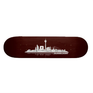 Düsseldorf City Skyline Gift Idea Skateboard