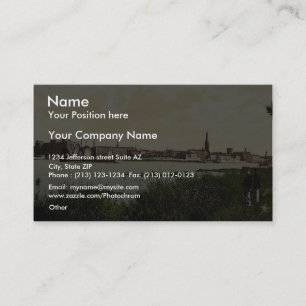 Dusseldorf from the Rhine, the Rhine, Germany clas Business Card
