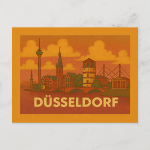 Düsseldorf Germany City Art Postcard