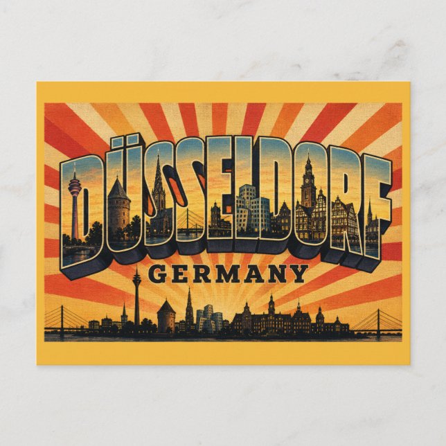 Düsseldorf Germany Rheinturm Postcard (Front)
