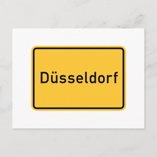 Dusseldorf, Germany Road Sign Postcard (Front)