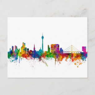 Düsseldorf Germany Skyline Postcard