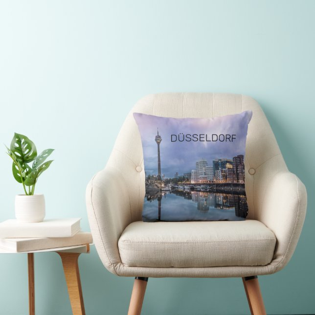 Dusseldorf Skyline Germany Holiday Sunset Souvenir Cushion (Chair)