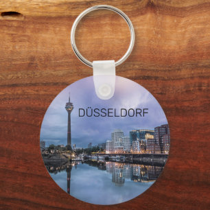 Dusseldorf Skyline Germany Holiday Sunset Souvenir Key Ring