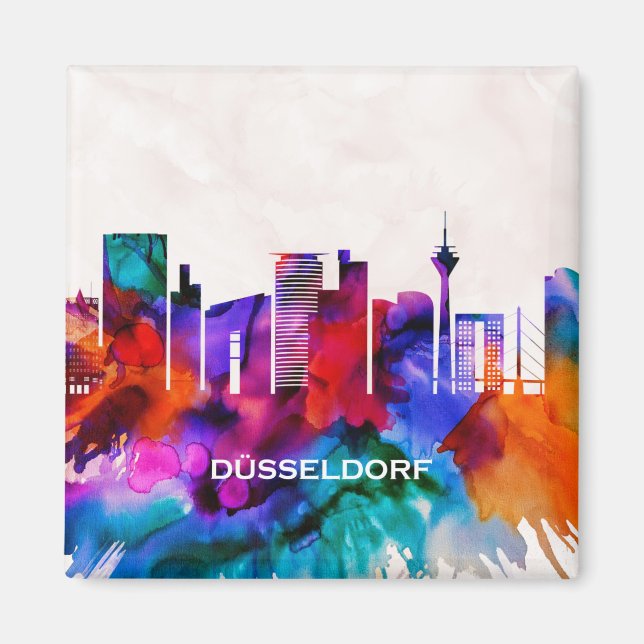 Dusseldorf Skyline Magnet (Front)