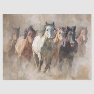 Dust and Motion Wild Horses Decoupage Tissue Paper