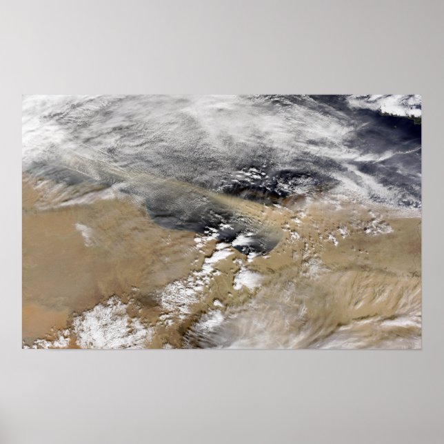 Dust blows off the coast of Libya Poster (Front)