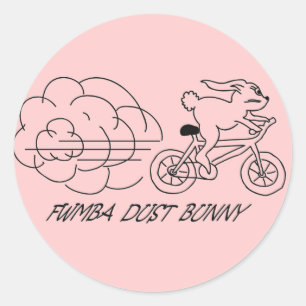 Dust Bunny Sticker (pink)