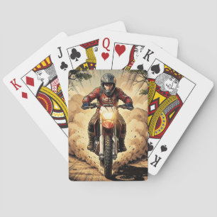 Dust & Determination Full Throttle Motocross Playing Cards