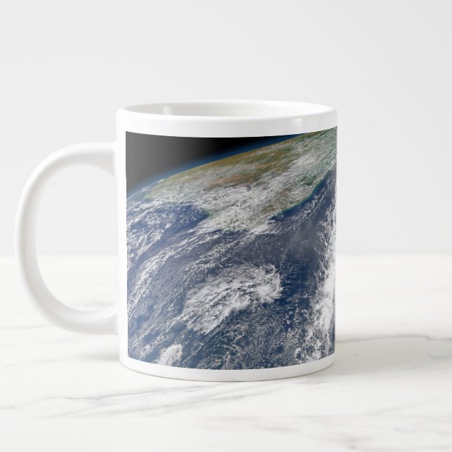 Dust Heading Towards South America Large Coffee Mug (Left)