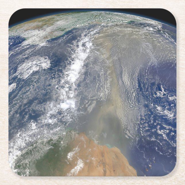 Dust Heading Towards South America Square Paper Coaster (Front)