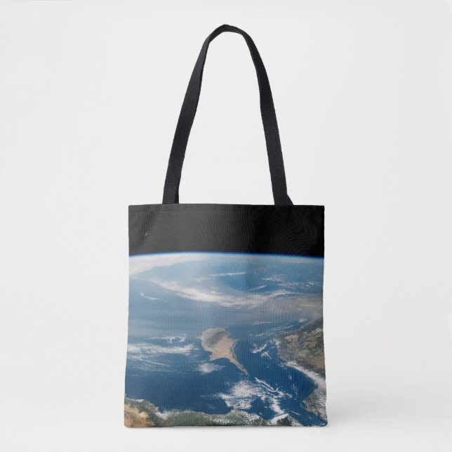 Dust Over The Mediterranean Sea And Cyprus Island Tote Bag (Front)