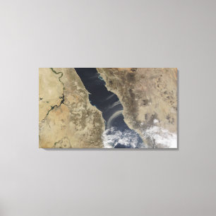 Dust plumes blow off the coast of Saudi Arabia Canvas Print