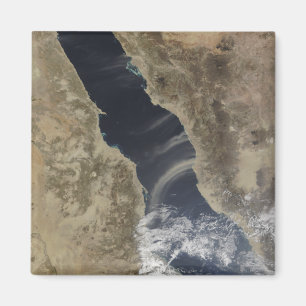 Dust plumes blow off the coast of Saudi Arabia Magnet