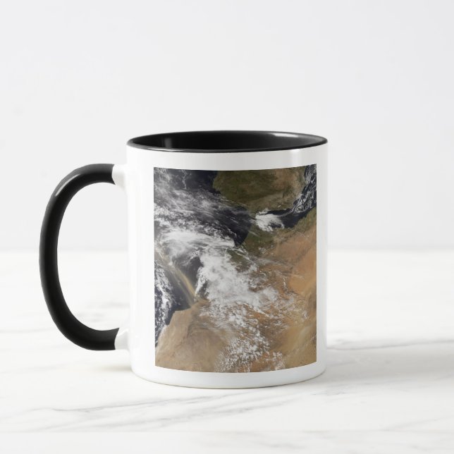 Dust plumes off the Moroccan coast Mug (Left)