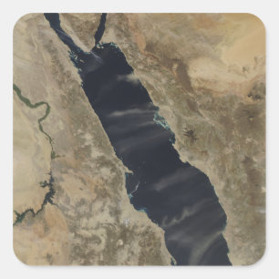 Dust plumes over the Red Sea Square Sticker
