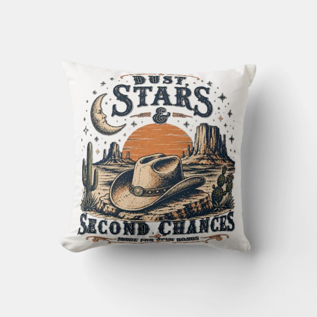 Dust Stars Second Chances Western Design Cushion (Front)