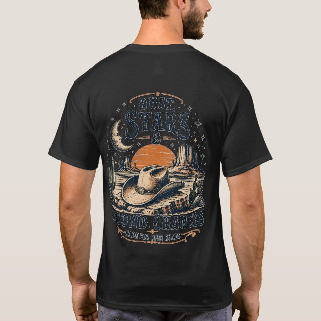 Dust Stars Second Chances Western Design T-Shirt (Back)