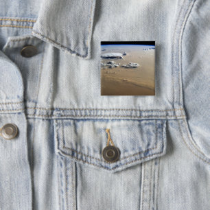 Dust Storm Across The Sand Seas Of Sahara Desert. 15 Cm Square Badge