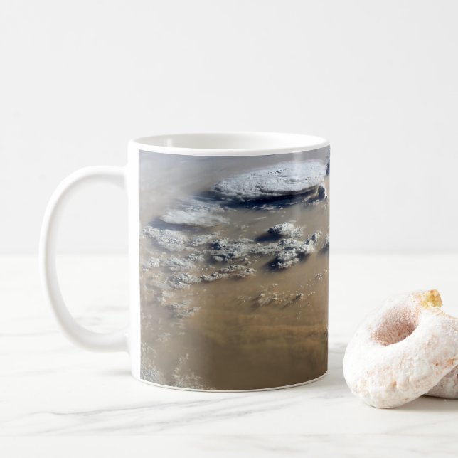 Dust Storm Across The Sand Seas Of Sahara Desert. Coffee Mug (With Donut)
