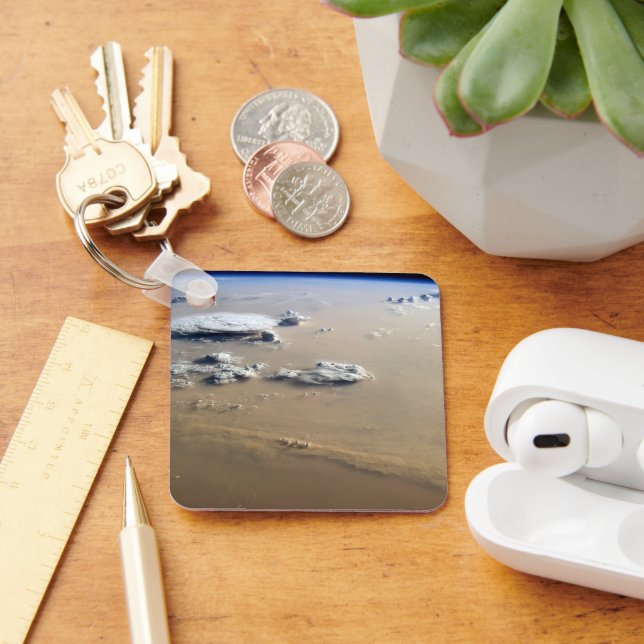 Dust Storm Across The Sand Seas Of Sahara Desert. Key Ring (Desk)